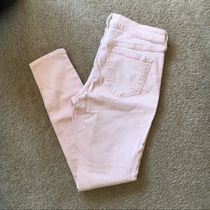 Pink distressed old navy rockstar jeans
